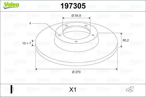 Valeo 197305 - Bremžu diski ps1.lv
