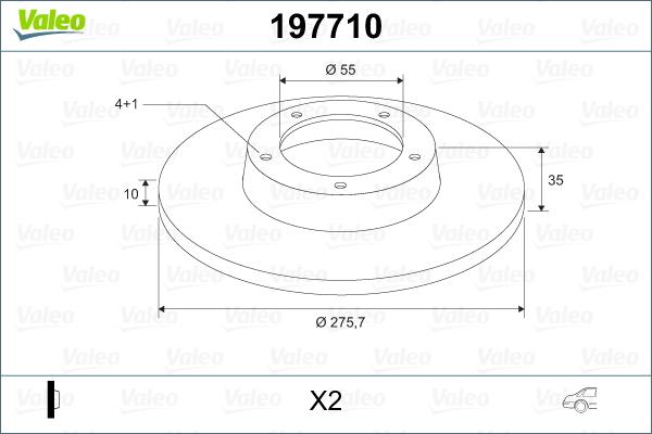 Valeo 197710 - Bremžu diski ps1.lv