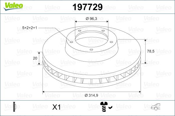 Valeo 197729 - Bremžu diski ps1.lv