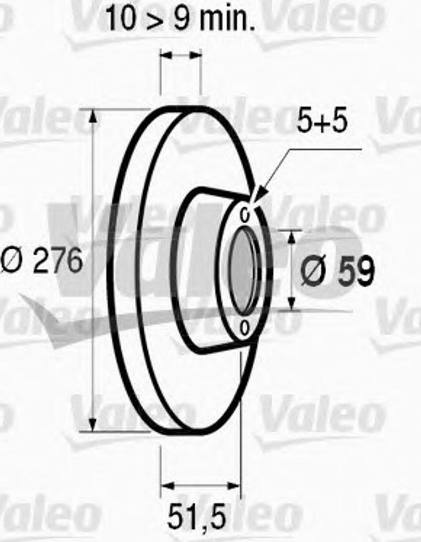 Valeo 186444 - Bremžu diski ps1.lv