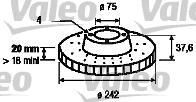 Valeo 186446 - Bremžu diski ps1.lv