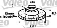 Valeo 186442 - Bremžu diski ps1.lv