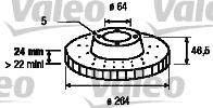 Valeo 186455 - Bremžu diski ps1.lv