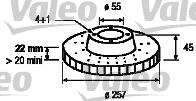 Valeo 186451 - Bremžu diski ps1.lv