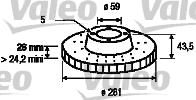 Valeo 186405 - Bremžu diski ps1.lv