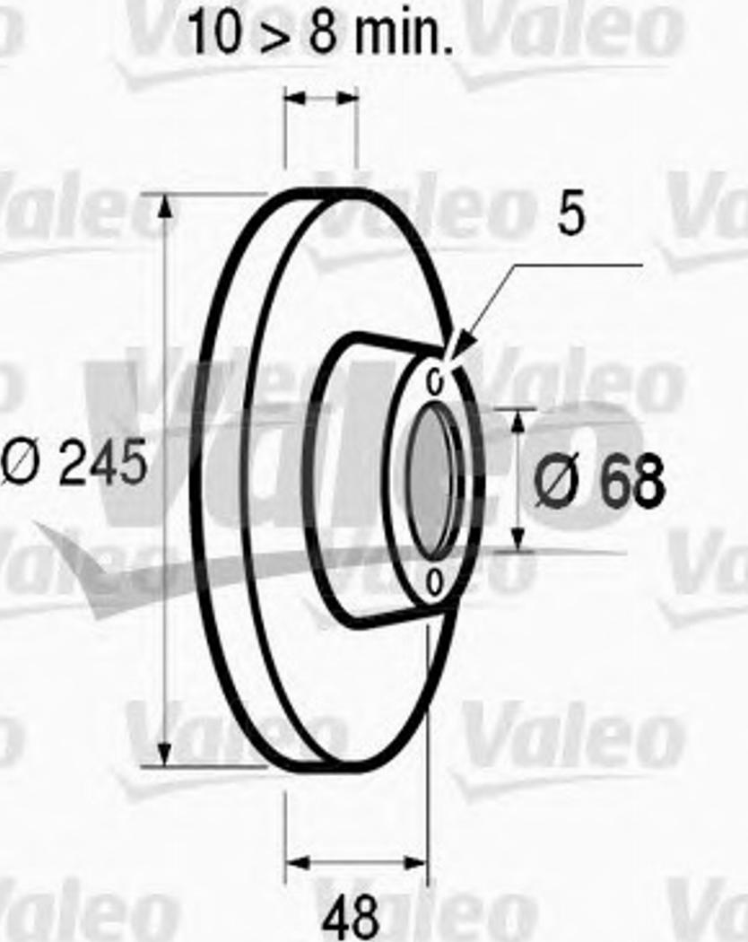 Valeo 186 411 - Bremžu diski ps1.lv