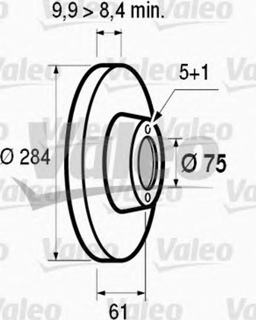 Valeo 186412 - Bremžu diski ps1.lv