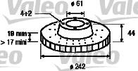 Valeo 186431 - Bremžu diski ps1.lv