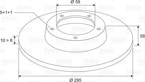 Valeo 186421 - Bremžu diski ps1.lv