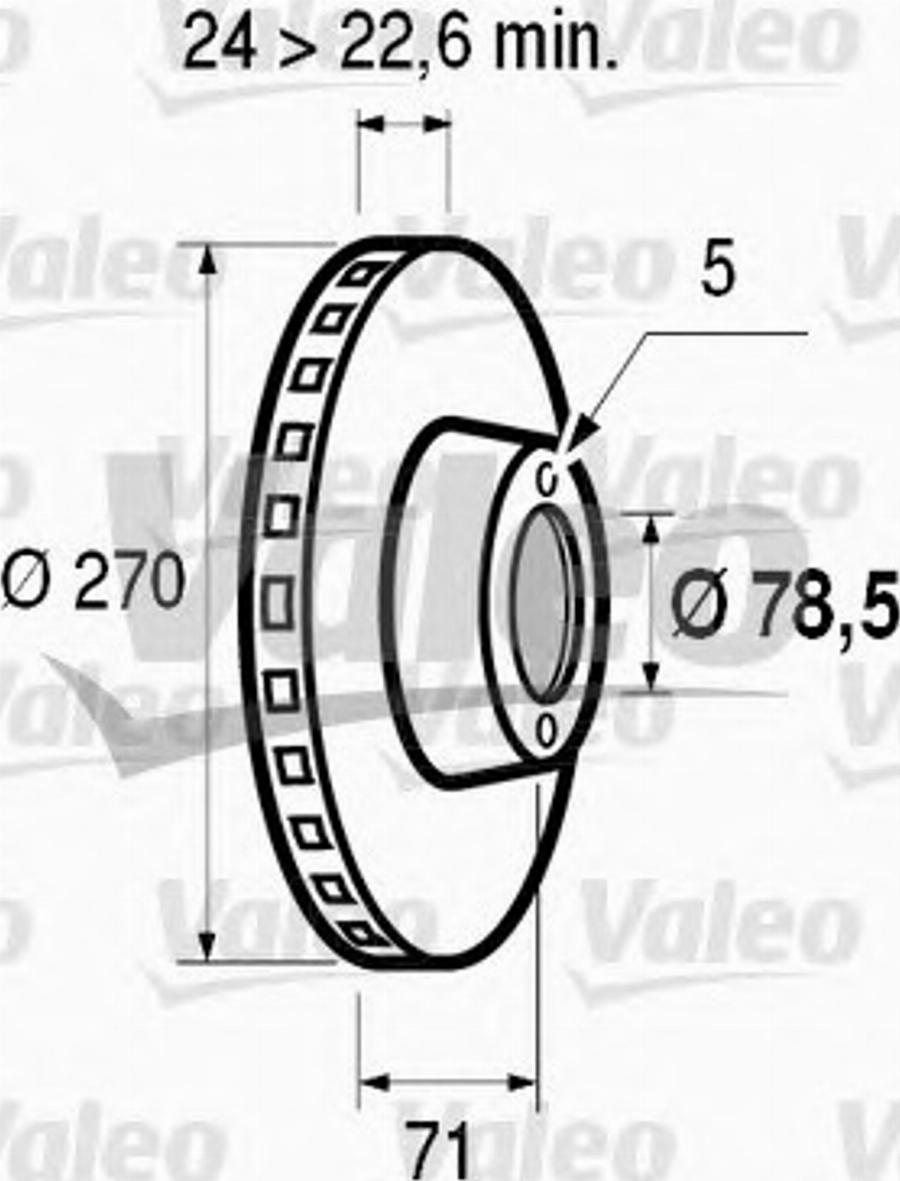 Valeo 186422 - Bremžu diski ps1.lv