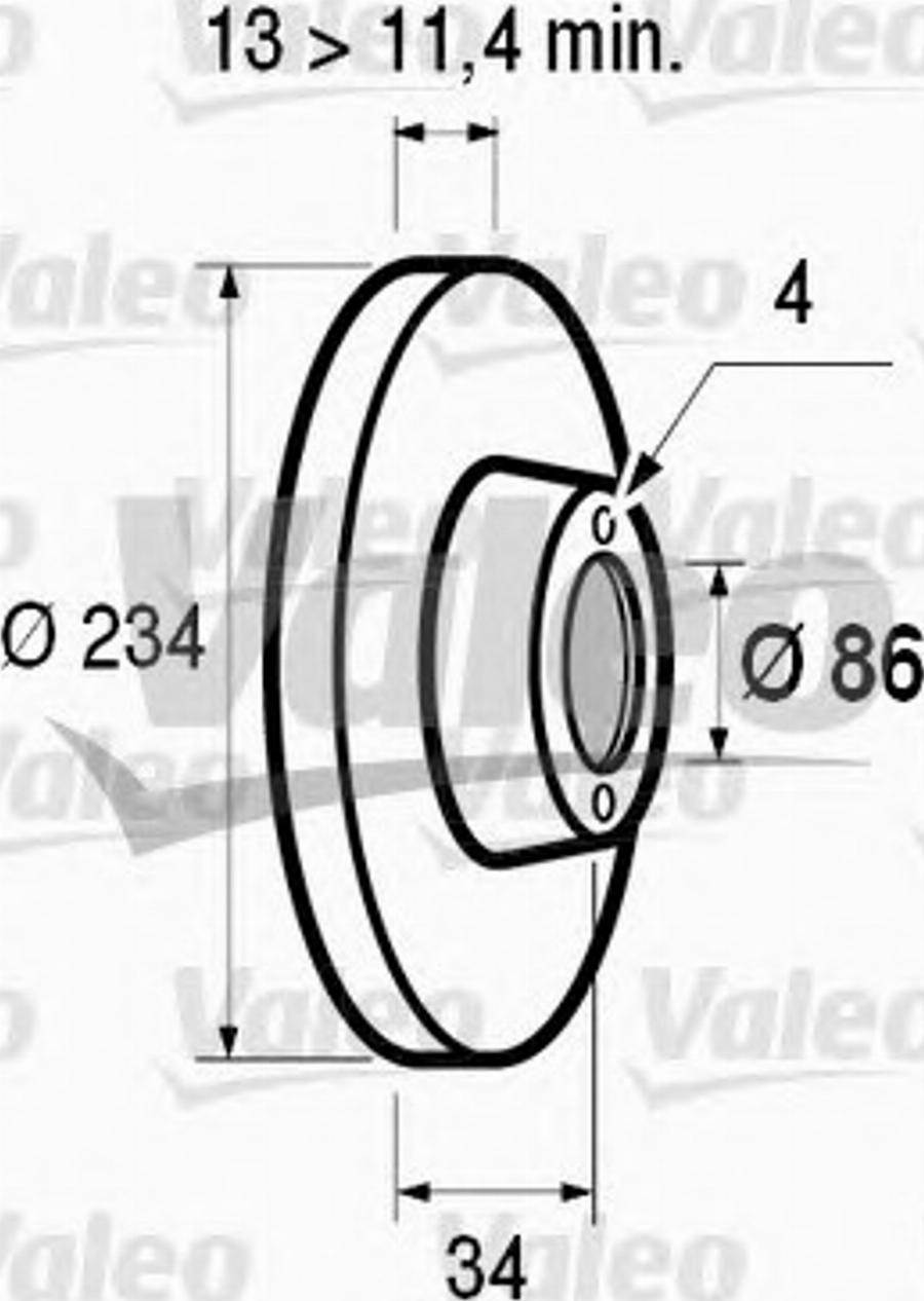 Valeo 186477 - Bremžu diski ps1.lv