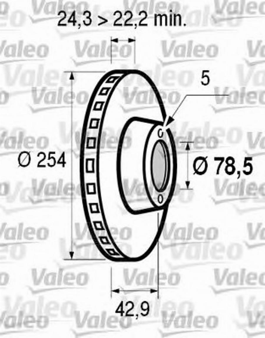 Valeo 186 536 - Bremžu diski ps1.lv