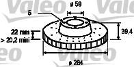 Valeo 186643 - Bremžu diski ps1.lv