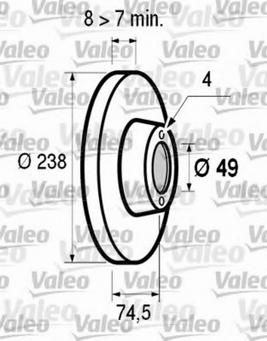 Valeo 186 606 - Bremžu diski ps1.lv