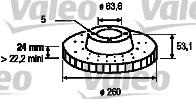 Valeo 186165 - Bremžu diski ps1.lv