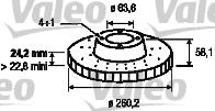 Valeo 186166 - Bremžu diski ps1.lv