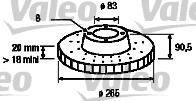 Valeo 186137 - Bremžu diski ps1.lv