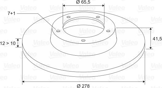 Valeo 186854 - Bremžu diski ps1.lv