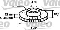 Valeo 186255 - Bremžu diski ps1.lv