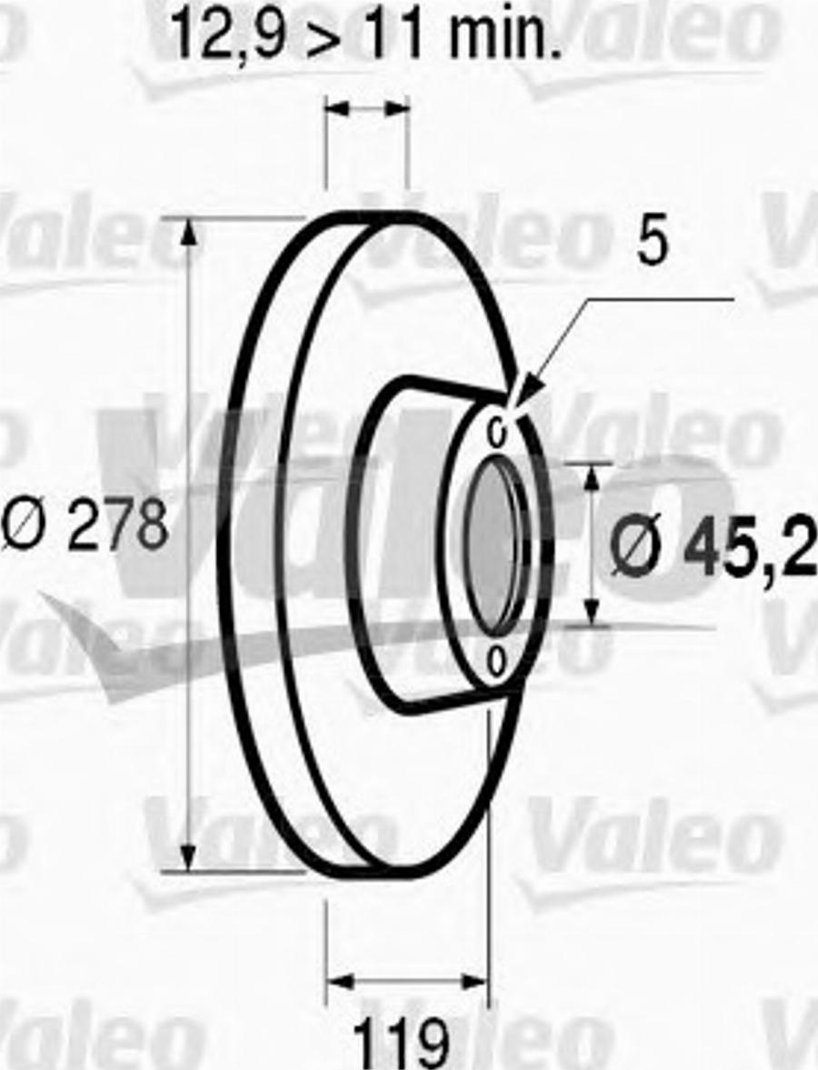 Valeo 186 253 - Bremžu diski ps1.lv