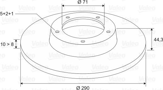 Valeo 186204 - Bremžu diski ps1.lv