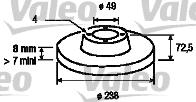 Valeo 186231 - Bremžu diski ps1.lv