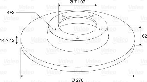 Valeo 186736 - Bremžu diski ps1.lv