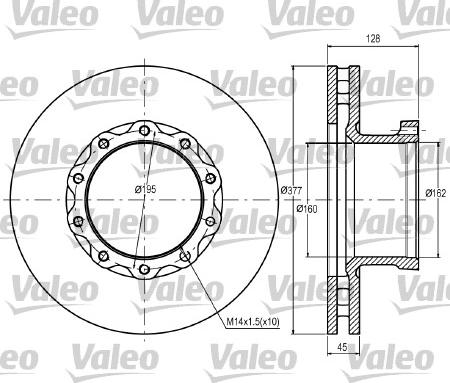 Valeo 187049 - Bremžu diski ps1.lv