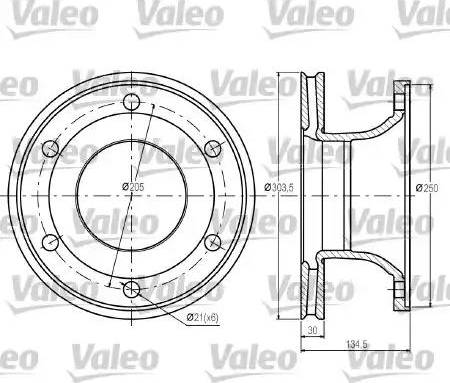 Valeo 187044 - Bremžu diski ps1.lv