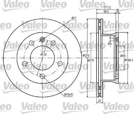 Valeo 187041 - Bremžu diski ps1.lv