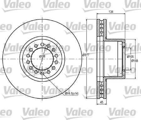 Valeo 187048 - Bremžu diski ps1.lv