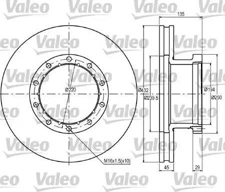 Valeo 187054 - Bremžu diski ps1.lv