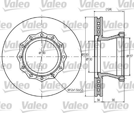 Valeo 187056 - Bremžu diski ps1.lv