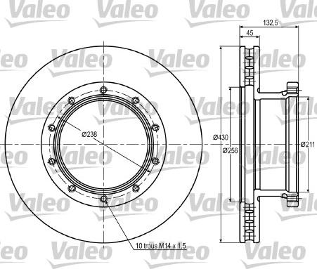 Valeo 187051 - Bremžu diski ps1.lv