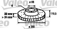 Valeo 187058 - Bremžu diski ps1.lv