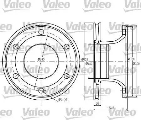 Valeo 187063 - Bremžu diski ps1.lv