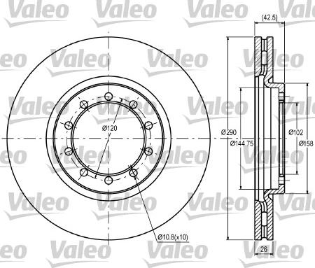 Valeo 187062 - Bremžu diski ps1.lv