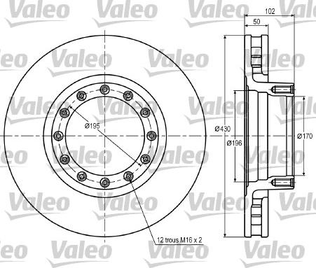 Valeo 187009 - Bremžu diski ps1.lv