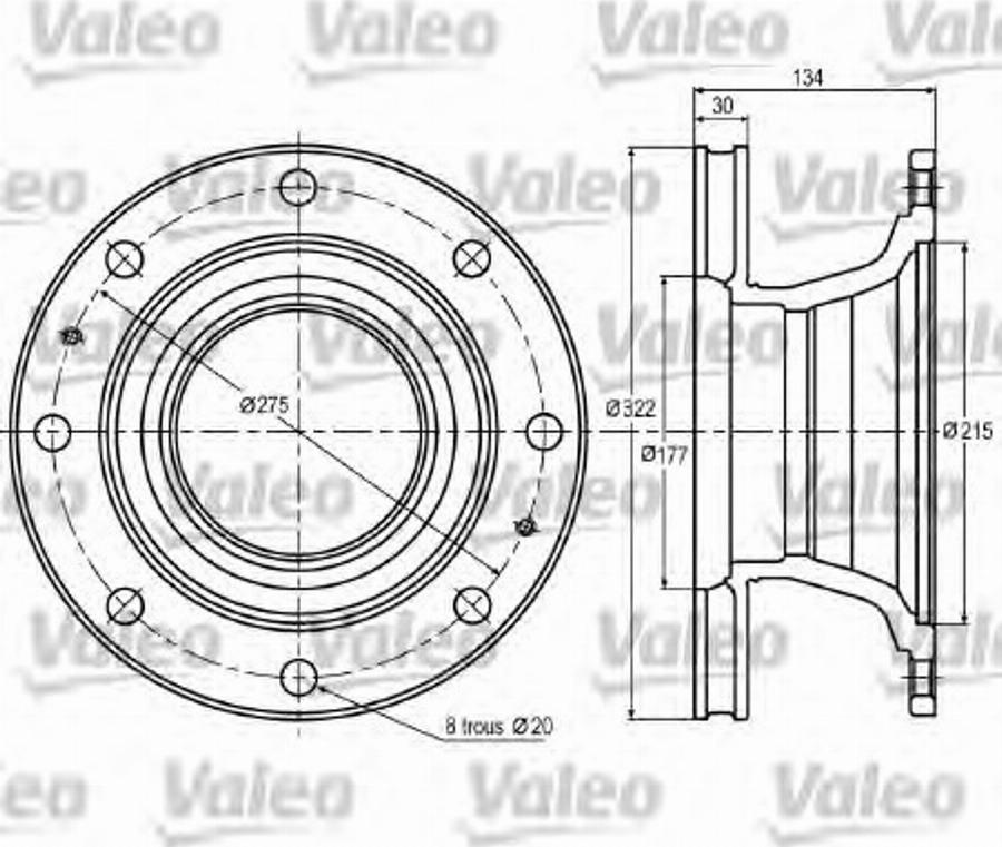 Valeo 187 004 - Bremžu diski ps1.lv