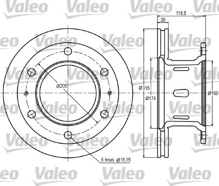 Valeo 187006 - Bremžu diski ps1.lv