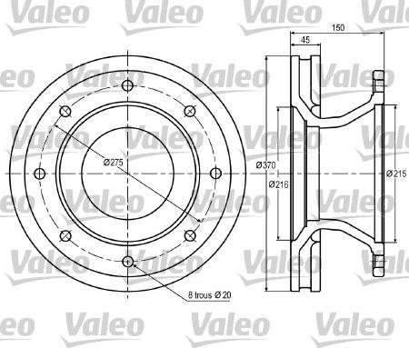 Valeo 187008 - Bremžu diski ps1.lv