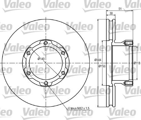 Valeo 187016 - Bremžu diski ps1.lv