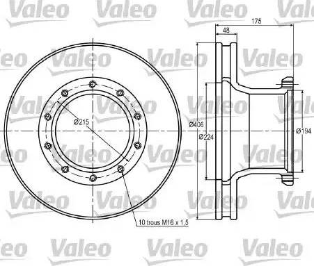 Valeo 187013 - Bremžu diski ps1.lv