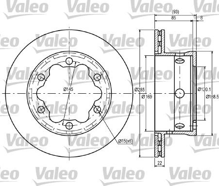 Valeo 187081 - Bremžu diski ps1.lv