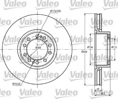 Valeo 187087 - Bremžu diski ps1.lv