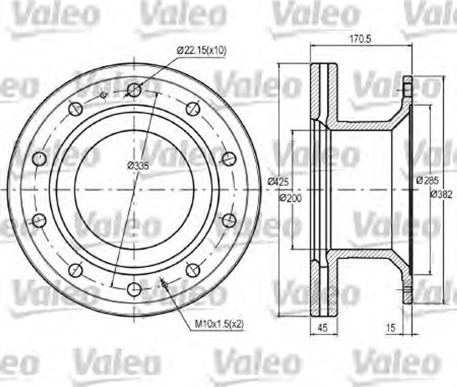 Valeo 187035 - Bremžu diski ps1.lv