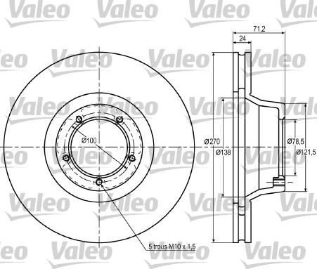 Valeo 187030 - Bremžu diski ps1.lv