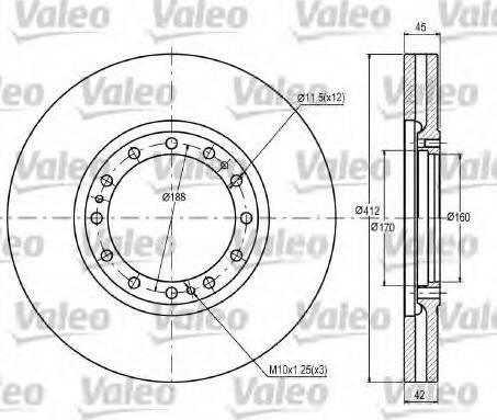 Valeo 187031 - Bremžu diski ps1.lv