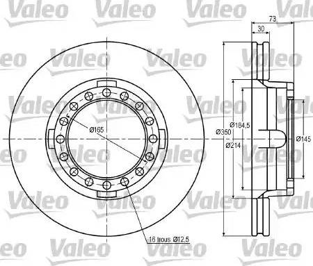 Valeo 187025 - Bremžu diski ps1.lv