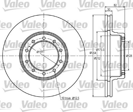 Valeo 187020 - Bremžu diski ps1.lv